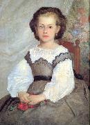 Pierre-Auguste Renoir Mademoiselle Romaine Lancaux oil painting artist